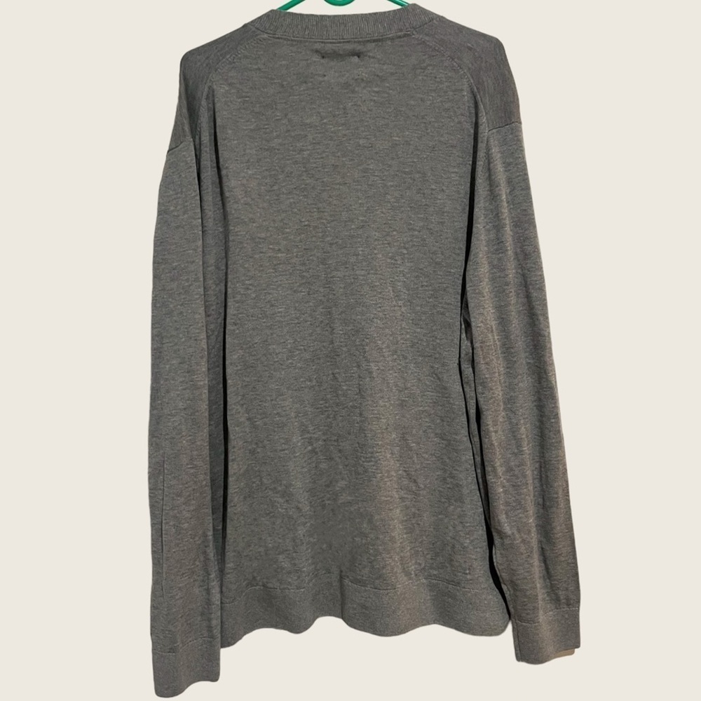 Abercrombie & Fitch Cardigan Sweater V Neck Gray Size Men’s XL - Picture 2 of 4